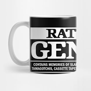 Rated Gen X: Retro Nostalgia - Slap Bracelets and Shoulder Pads Mug